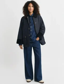 WAXED COTTON DOUBLE DECKER JACKET - Utility-jakker