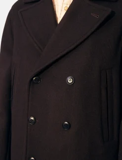 Wes Wool Peacoat - Uldfrakker