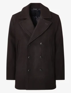 Wes Wool Peacoat - Uldfrakker