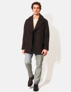Wes Wool Peacoat - Uldfrakker