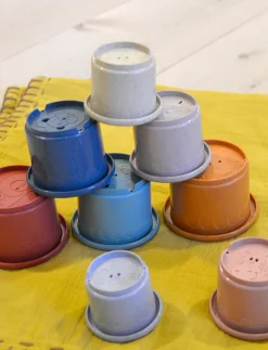 Wheat Straw Stacking Cups, 8 pcs. - Byggeklodser