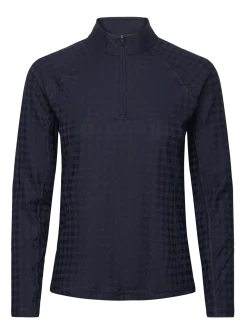W Houndstooth 1/4 Zip - Termoundertrøjer