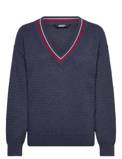 W KNITTED V NECK - Strik