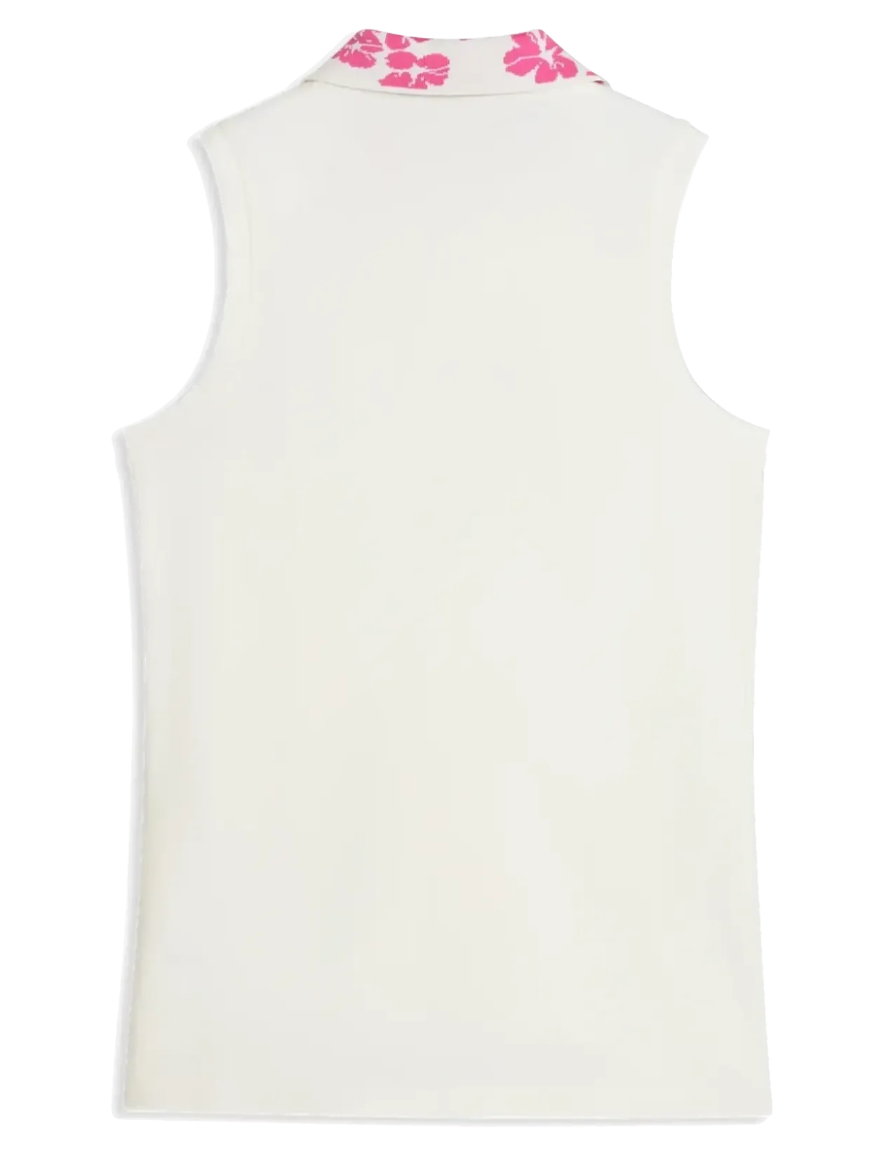 W Modalon Floral Rib SL Polo - Poloer
