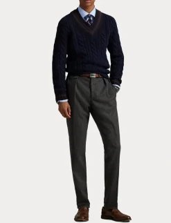Wool-Cashmere Cricket Sweater - V-hals
