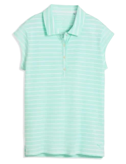 W Pique YD Stripe Cap Sleeve - Poloer