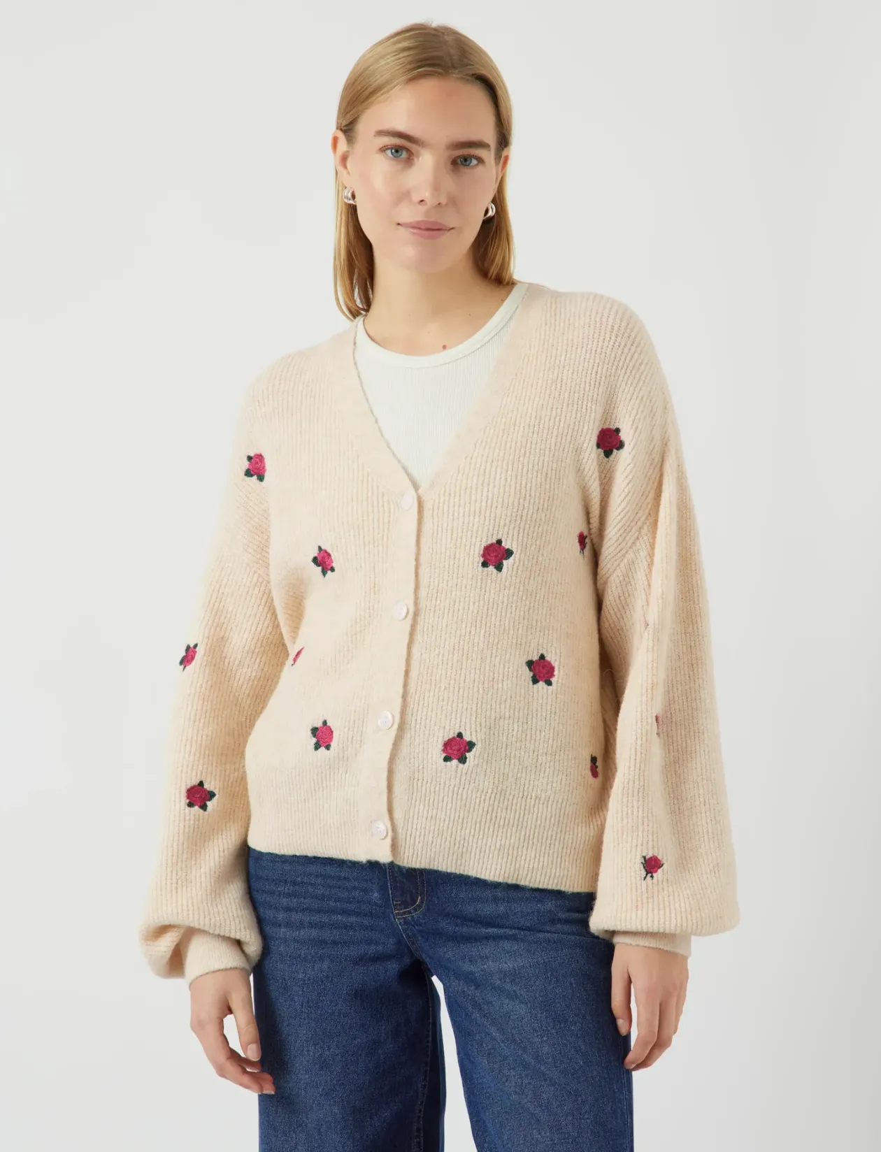 YASFLEUR LS KNIT CARDIGAN S. NOOS - Cardigans