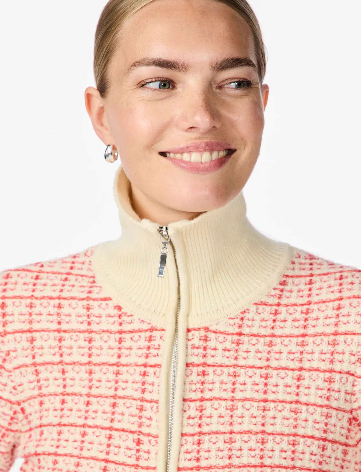 YASLIVIANA LS KNIT ZIP PULLOVER - Strik