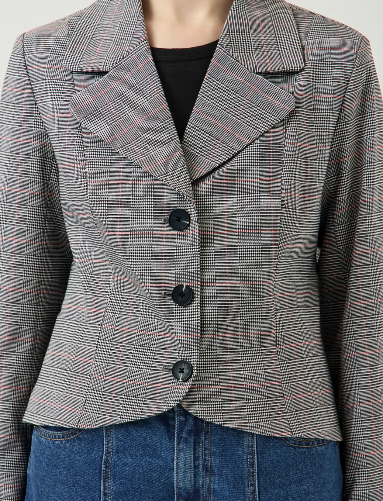 YASTHELA LS CHECKED JACKET - EX - Enkeltradede blazere