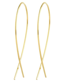 Zephyr - Wire Loop Earrings Stainless Steel - Vedhæng øreringe