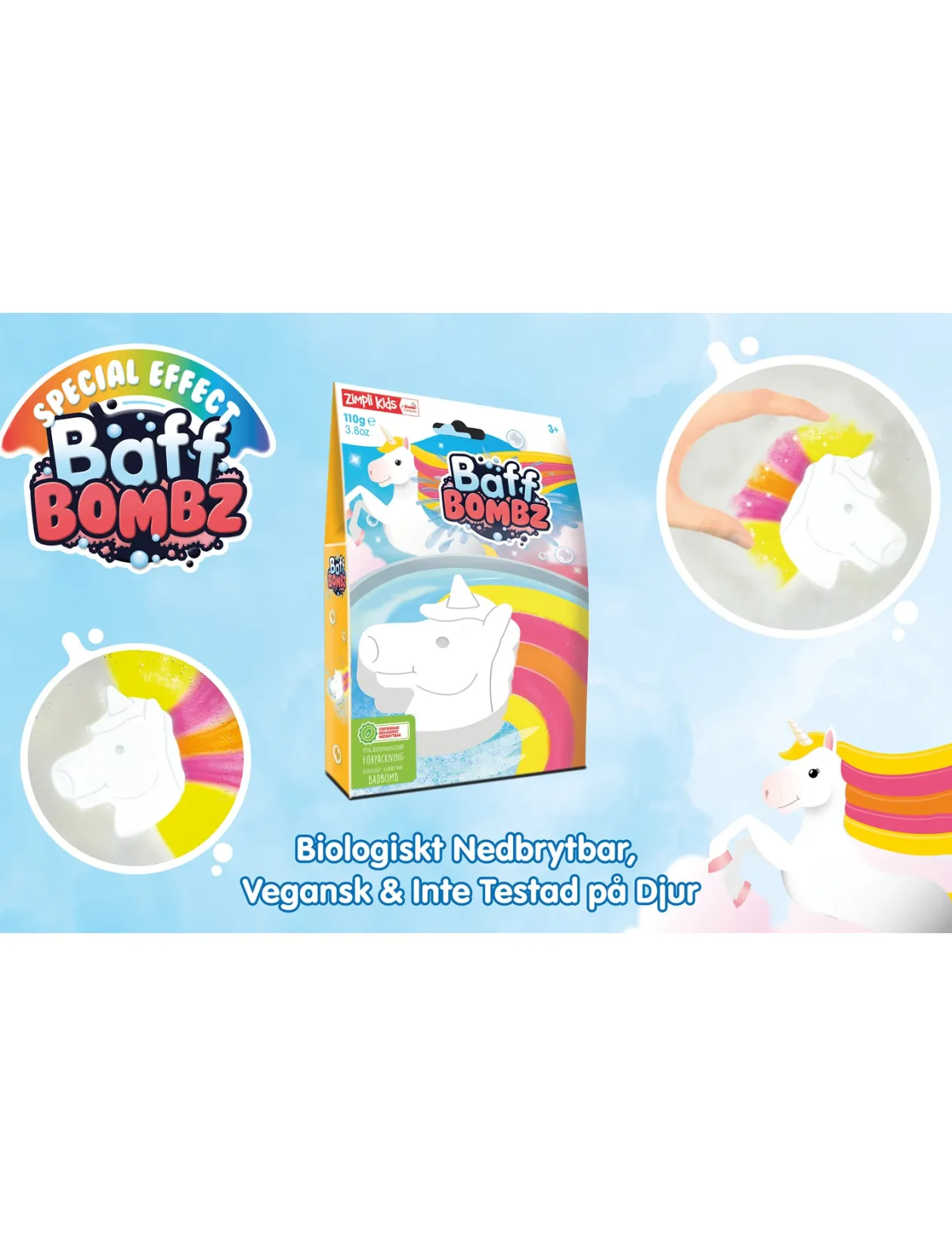 Zimpli Kids Baff Bombz Unicorn - Badelegetøj