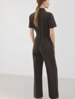 Zip denim jumpsuit - Buksedragter