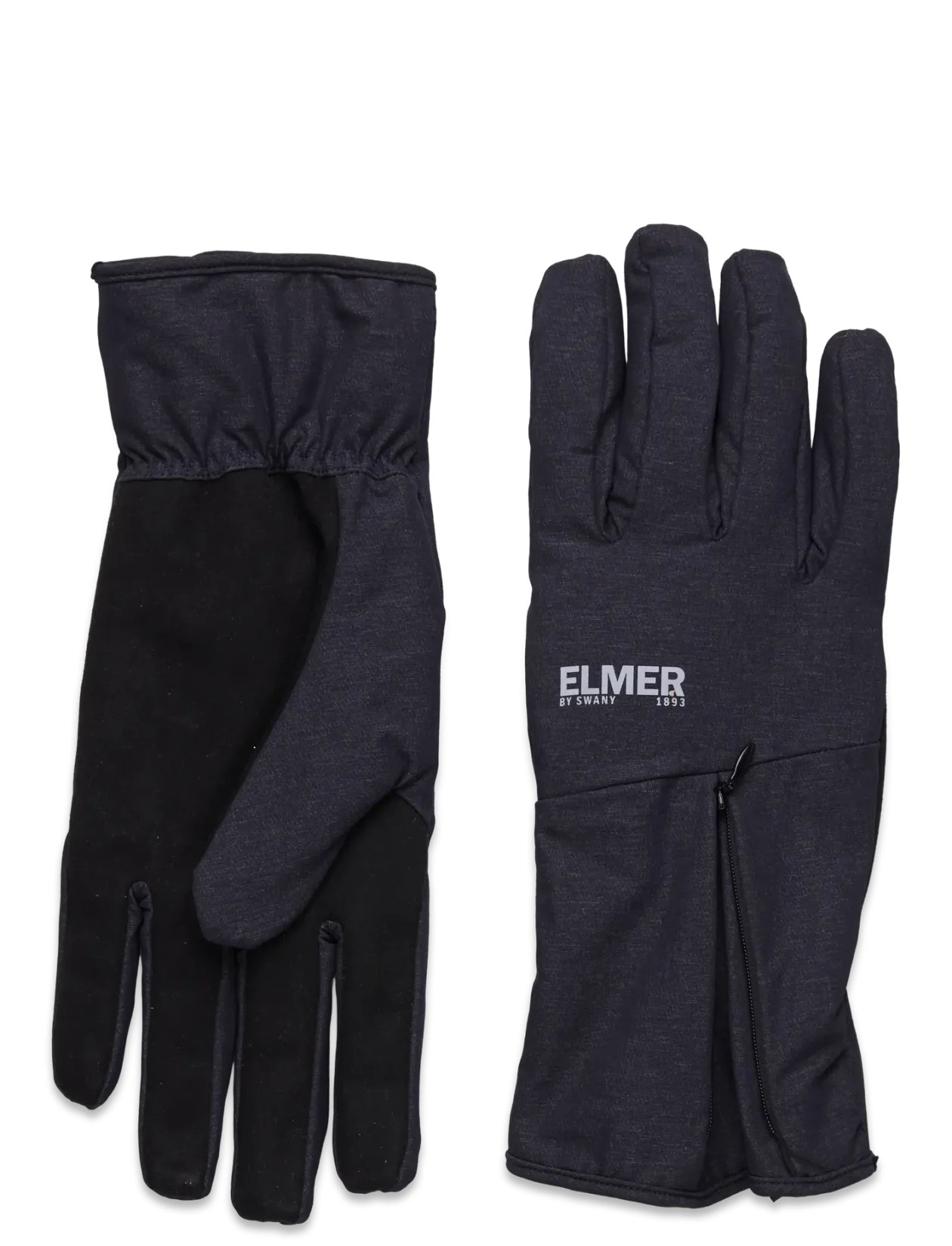 ZIPPER CUFF GLOVE -CHARCOAL - Fingerhandsker